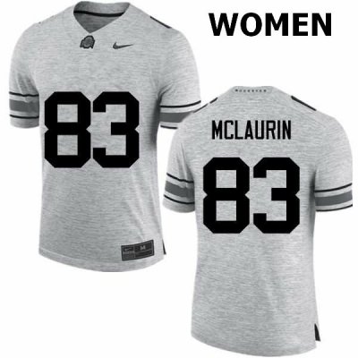 Women's Ohio State Buckeyes #83 Terry McLaurin Gray Nike NCAA College Football Jersey Athletic GJW4144QG